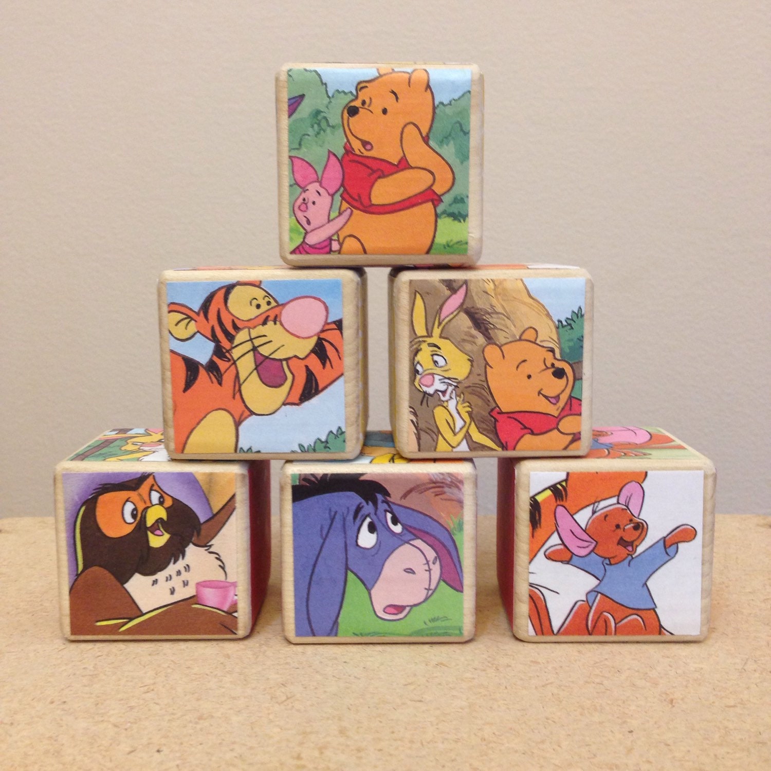 winnie the pooh wooden balance blocks