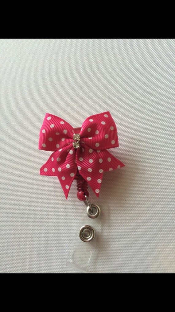 Little Bow Retractable Name Badge Holder