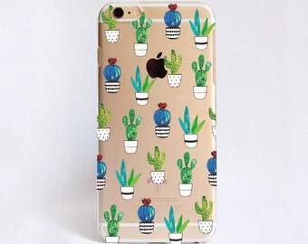 Transparent Cactus Cell Phone Case Design for iPhone, Samsung, Sony, HTC, Nokia, LG and Google Pixel / XL Cases