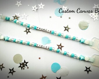 Mam Personalised Dummy clip with mam adapter, personalized dummy clip, soother clip, personalised , pacifier, mam, newborn,NUK, Baby Gift