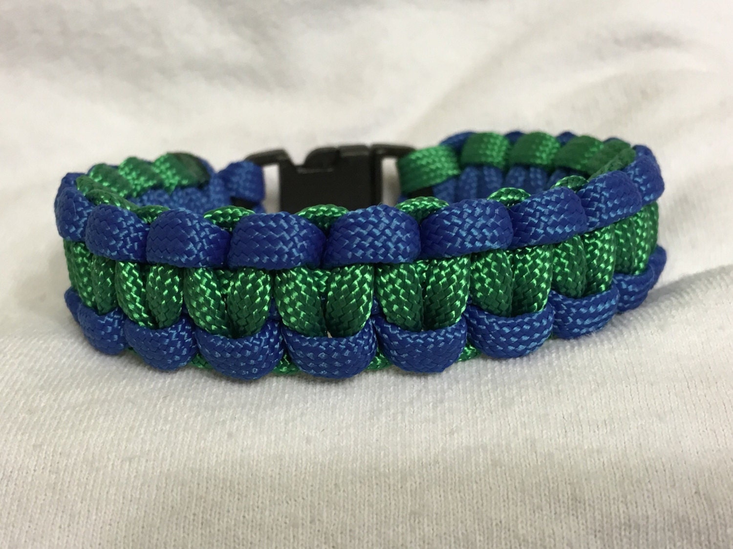 Blue and Green Donate Life Paracord Bracelet