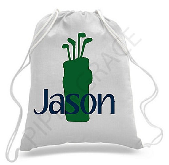 Golf Drawstring Bag Golf Bag Golf Gift Ideas by PiperGraceGifts