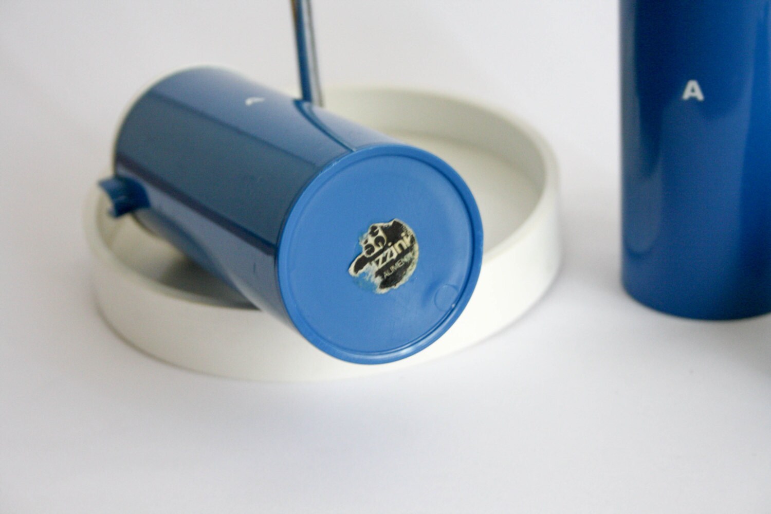 Retro Guzzini Condiment Cruet Set Italian 1960's Orange