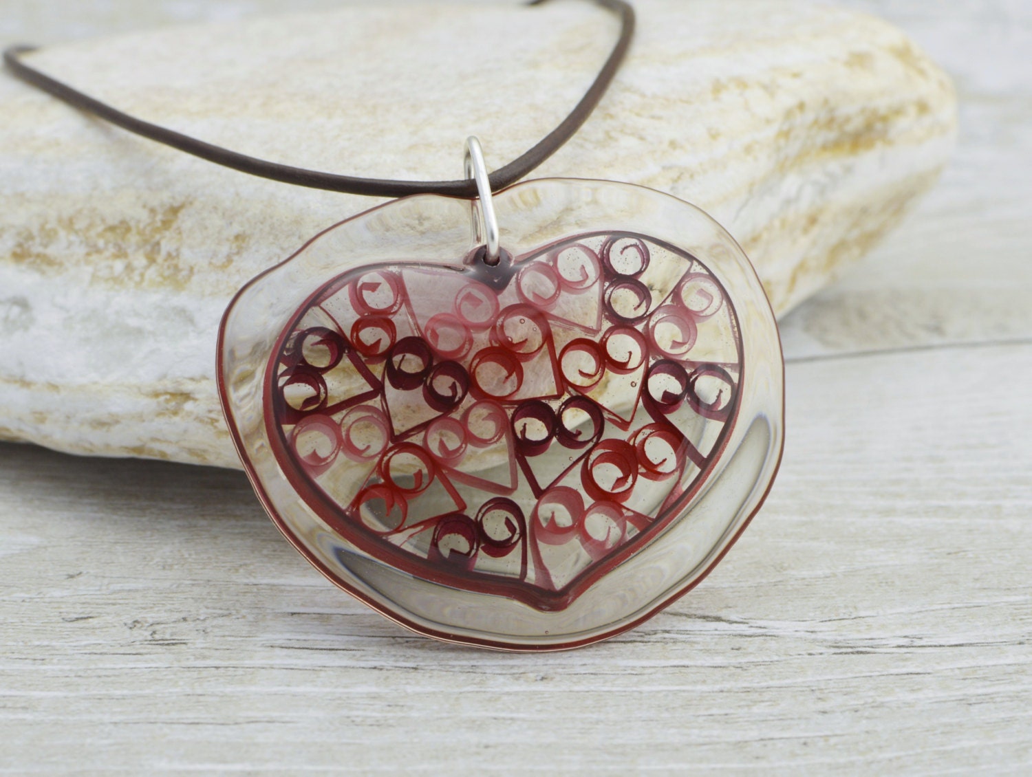 Quilled Resin Necklace Quilled Jewellery Paper Quilling