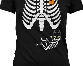 Pregnant Skeleton Shirt Pregnant Halloween Costumes Maternity Skeleton T Shirt Superhero Skeleton Pregnancy Shirt Ladies TShirt MD-532