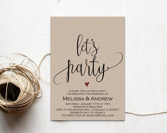 Reception After Eloping Invitations 5