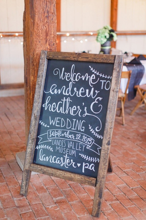 Wedding Sign Chalkboard Easel to Our Wedding