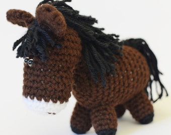 Plush Brown Horse - Equestrian Gift - Gift for Horse Lover - Horse Decor - Horse Art - Equine Gift - Horse Stuffed Animal - Horse Nursery