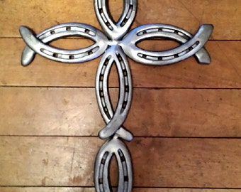 Horseshoe Cross Fish Cross Made in Montana