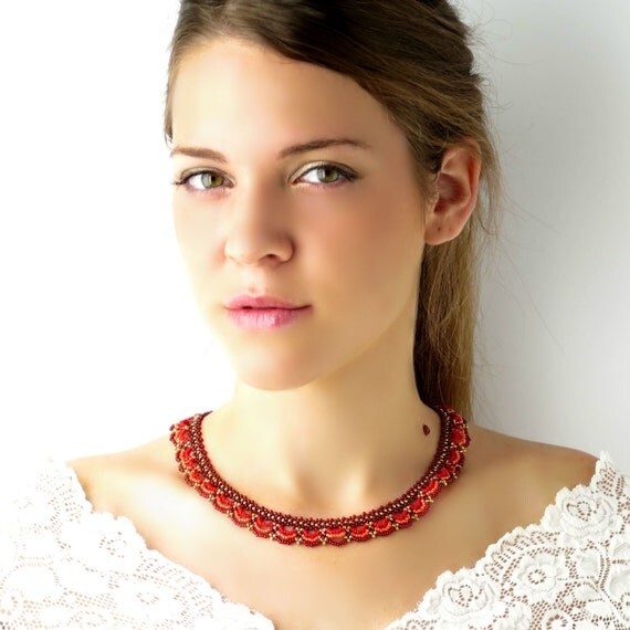 red wedding necklace
