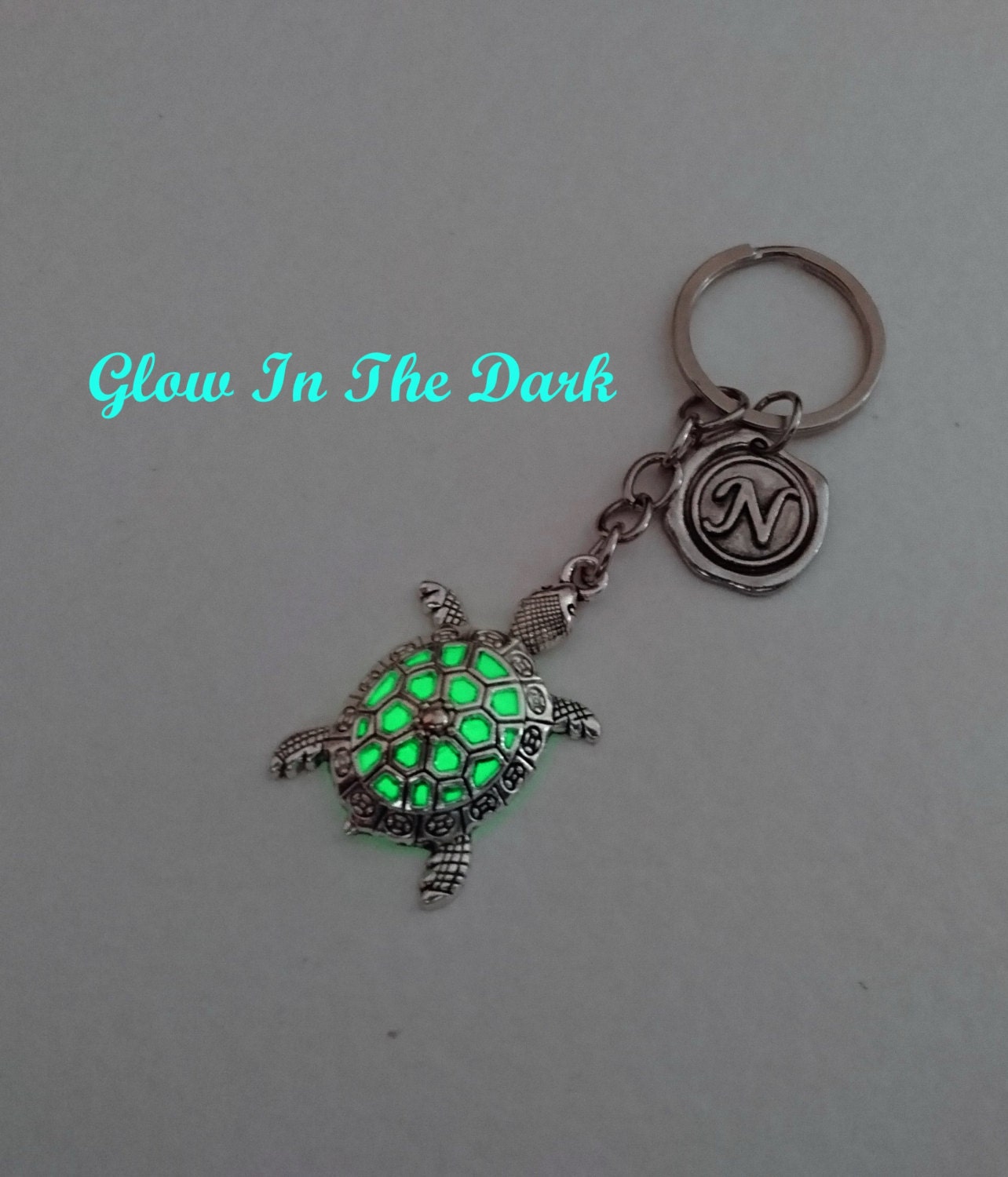 Glow In The Dark Keychain Personalized Sea Turtle Keyring