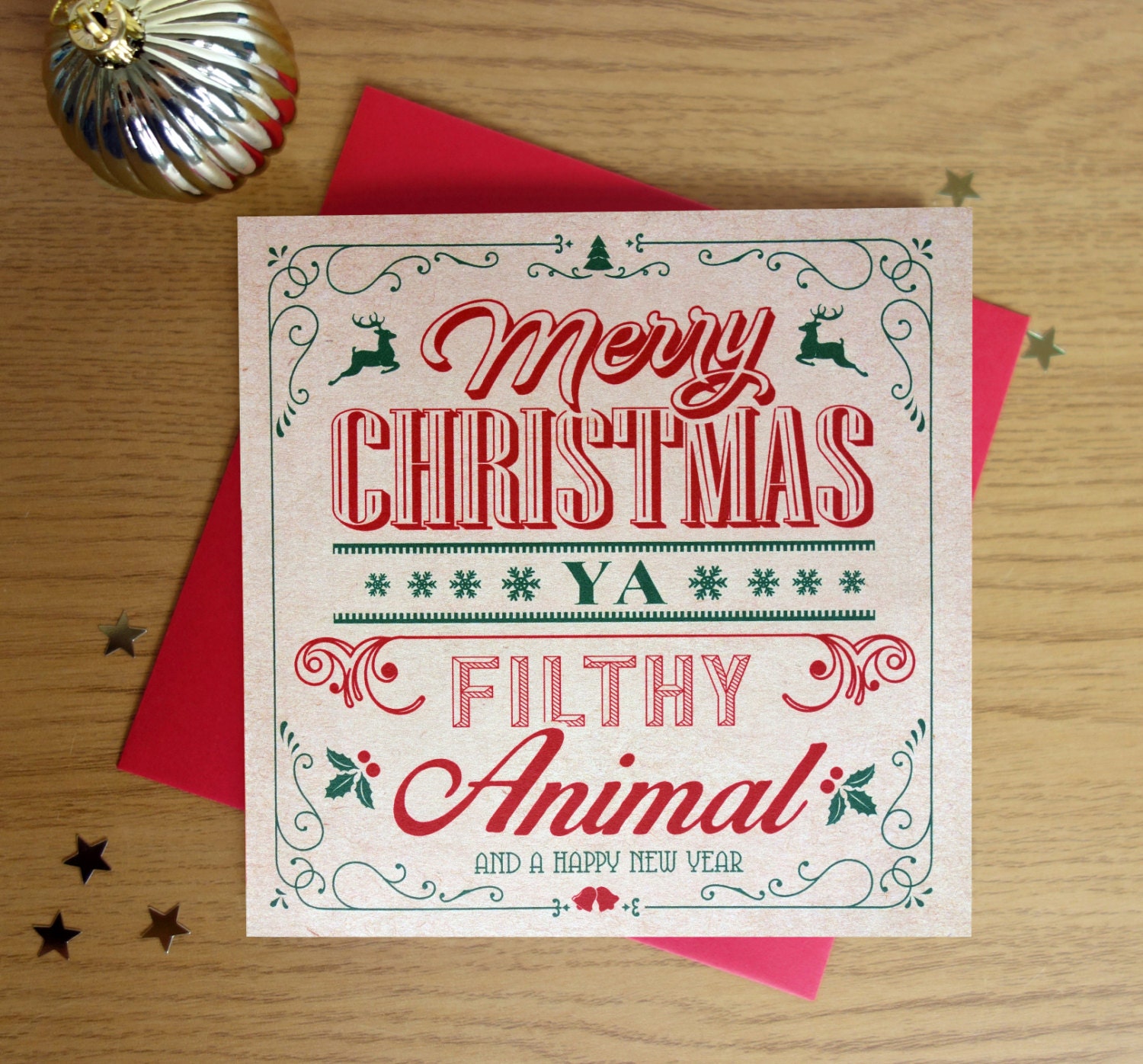 Download Merry Christmas Ya Filthy Animal Christmas Card by ...