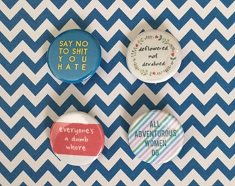 HBO Girls Quotes Pinback Buttons