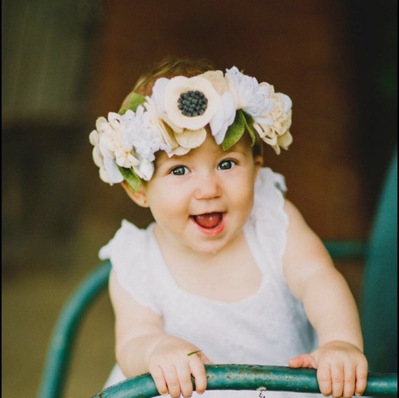 Items similar to Flower Girl Crown - Wedding Flower Crown - Flower ...