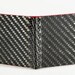 Common Fibers Mens Slim Red Real Carbon Fiber Bifold Wallet with RFID Credit Card Protection