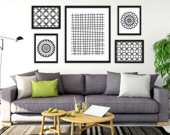 Printable Art Set, Black and White Art, Art Printables, Printable Art Prints, Digital Prints, INSTANT DOWNLOAD Art, Gallery Wall Prints