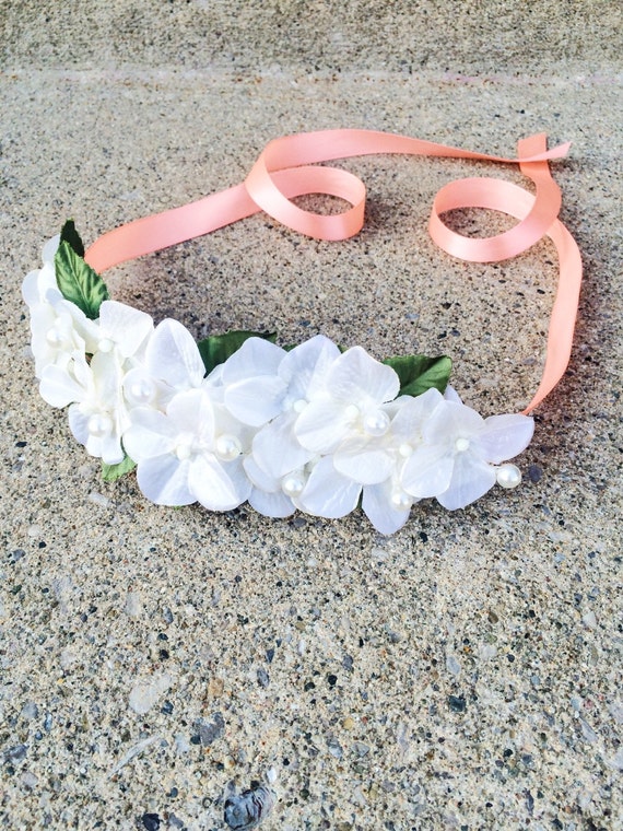 Items similar to SALE! Flower crown handmade floral crown white