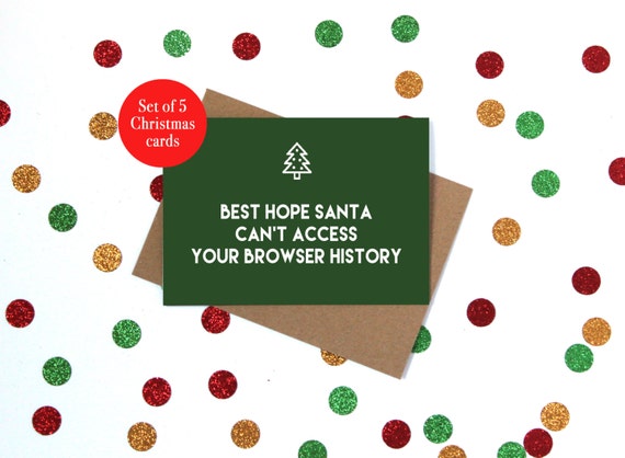 Items similar to Set of funny Christmas cards. Five funny christmas