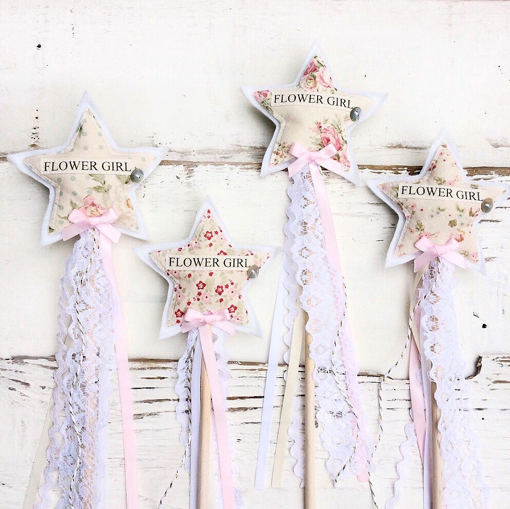 Flower Girl Wand Floral Vintage Flower Girl Wand Vintage