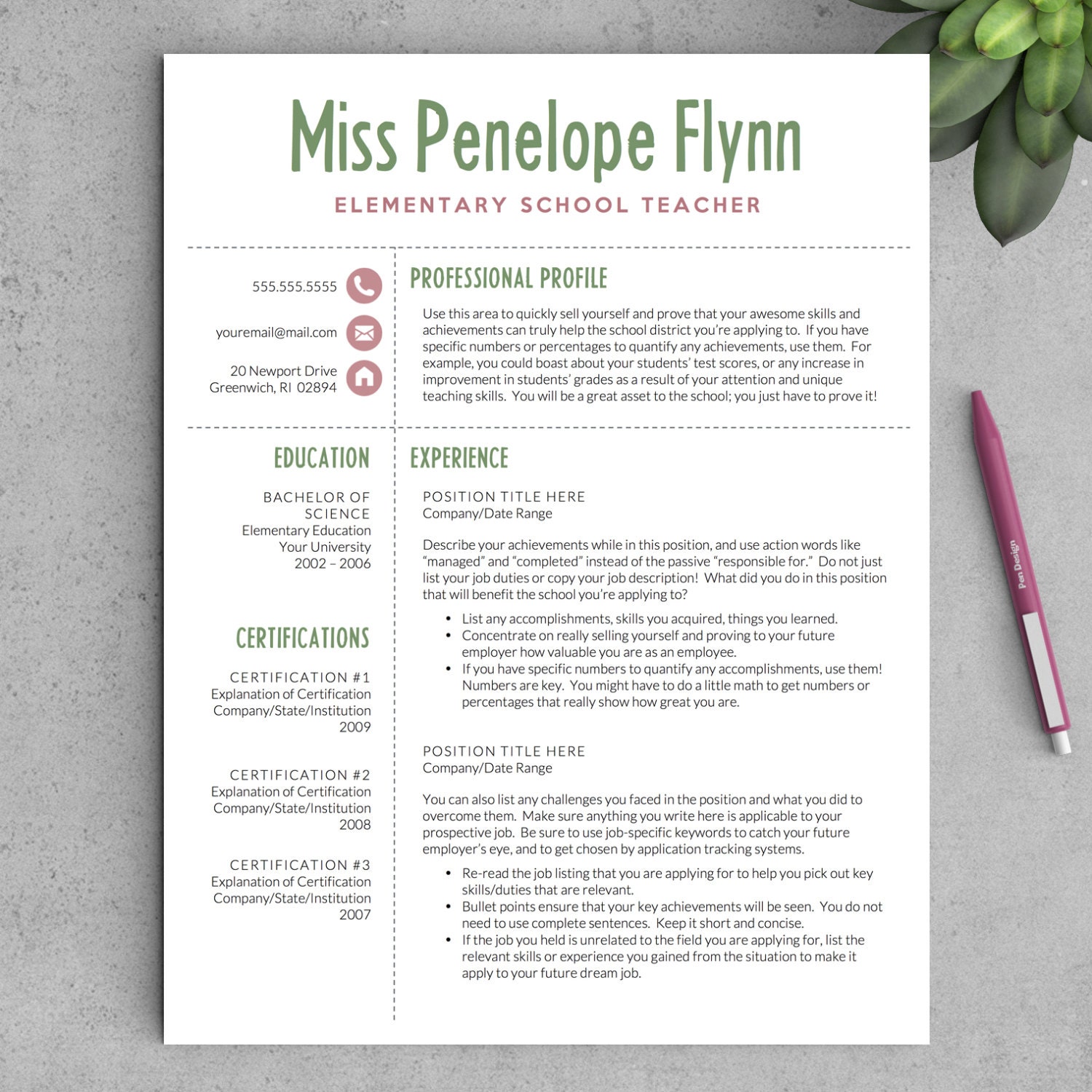 creative resume for teacher