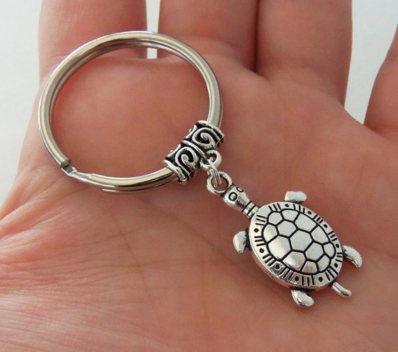 Turtle Keychain seaturtle keyring sea turtle by BubbleGumGraffiti