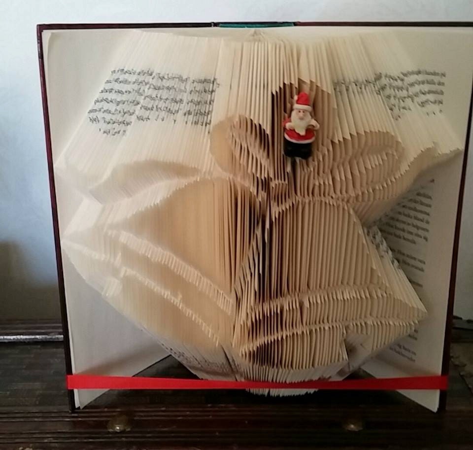 Book folding pattern Christmas Bells