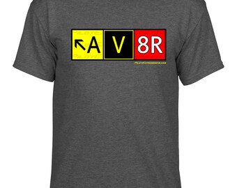 Aviation Pilot T-Shirt! AV8R (Aviator) Taxiway Sign Graphic T-Shirt (Classic Fit)