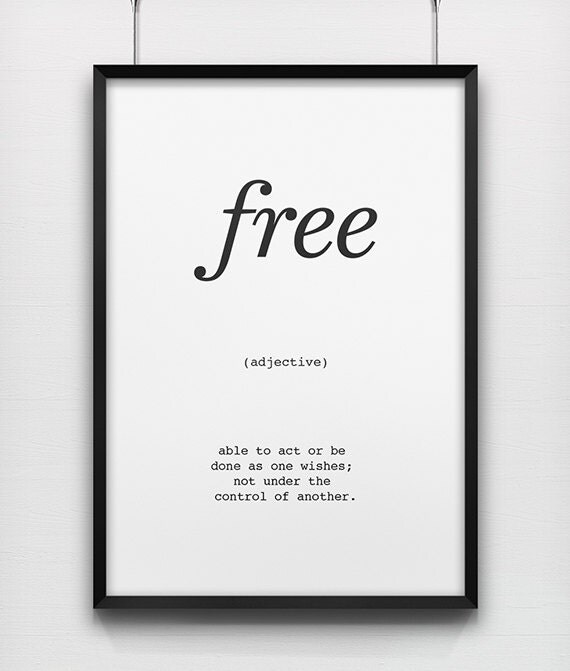 Items similar to Free Definition Printable Wall Art, Minimalist Print