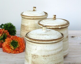 ceramic jar with lid,ceramic jar,ceramic salt cellar,sugar jar,rustic jar,white ceramic jar,ceramic cookie jar,ceramic lidded jar,white jar