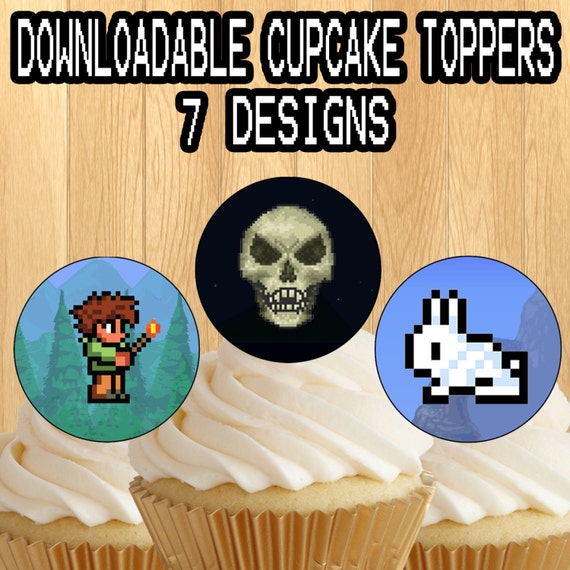 PRINTABLE Terraria Cupcake Toppers / picks Terraria by PogoParties