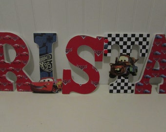 disney cars letters etsy
