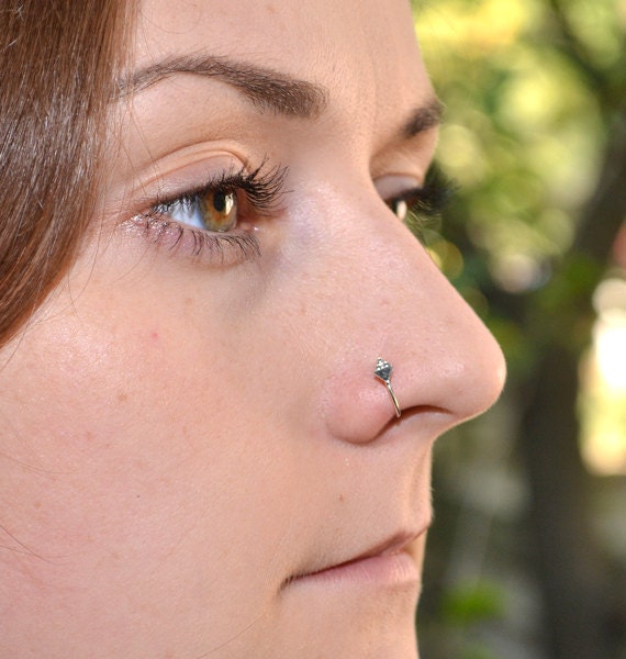 Small Nose Ring 20g Silver nose piercing Tragus piercing