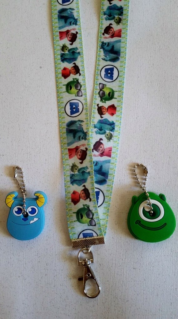 Monsters Inc. Disney Lanyard Classic or with Mini by TheKraftyCatz