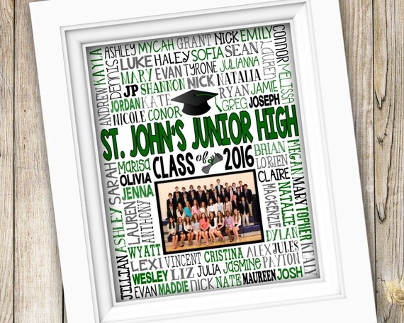 8th Grade Graduation Gift Class Picture Printable by SubwayStyle