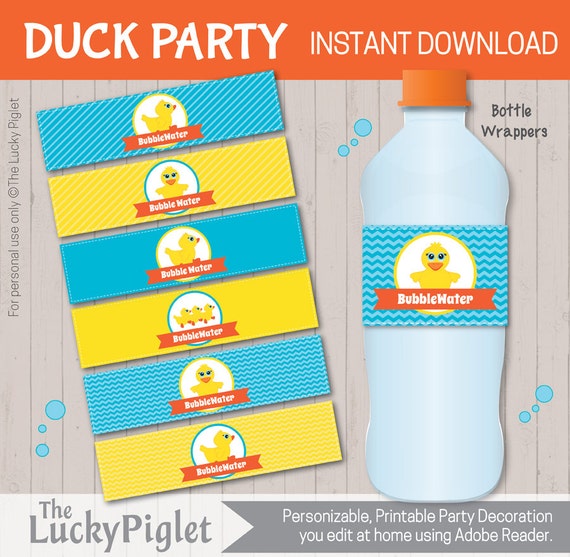 RUBBER DUCK BIRTHDAY Party Invitation and Party Decoration