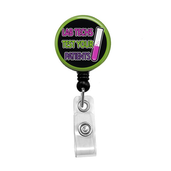 Lab Tech Badge Reel Medical Badge Reel ID Badge Holder