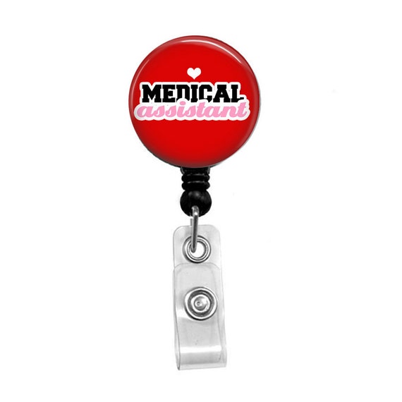 Items Similar To Medical Assistant Heart Red Badge Reel