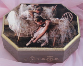 Portagioie ballerina, contenitore di monili di ragazze, balletto regalo, regalo della ballerina, arte ballerina, casella di gioielli personalizzati, regali per ragazza, womens regalo
