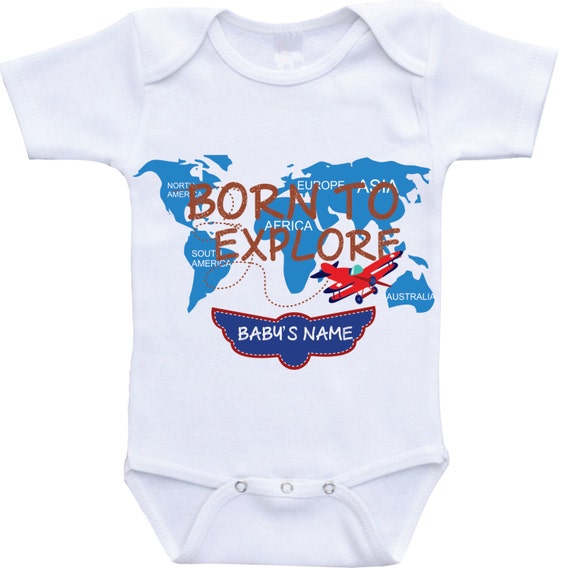 Airplane Onesie Personalized Onesie Babyshower gift newborn