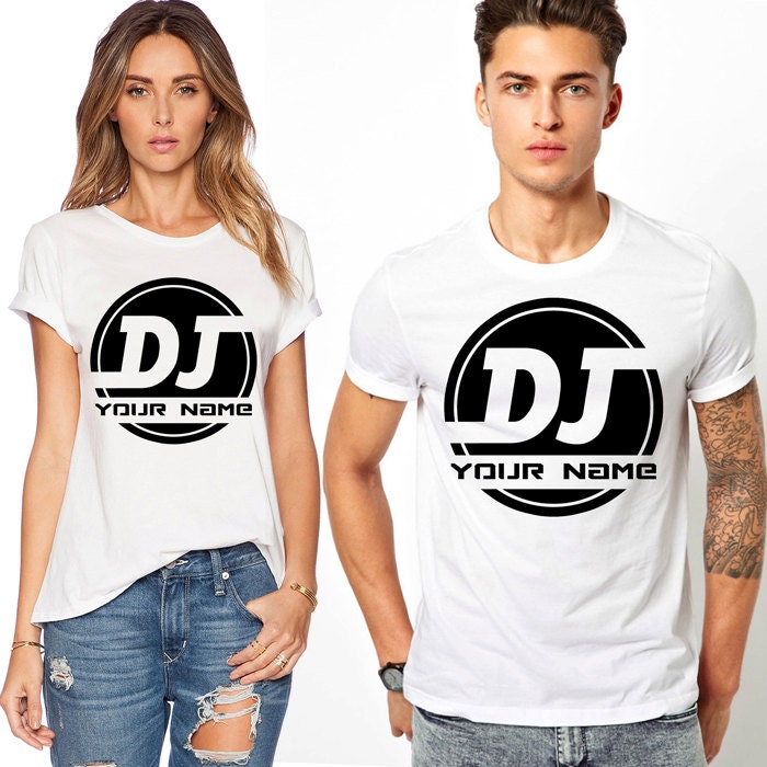 Personalised DJ T Shirt Custom DJ Name Music Hip Hop Rap House