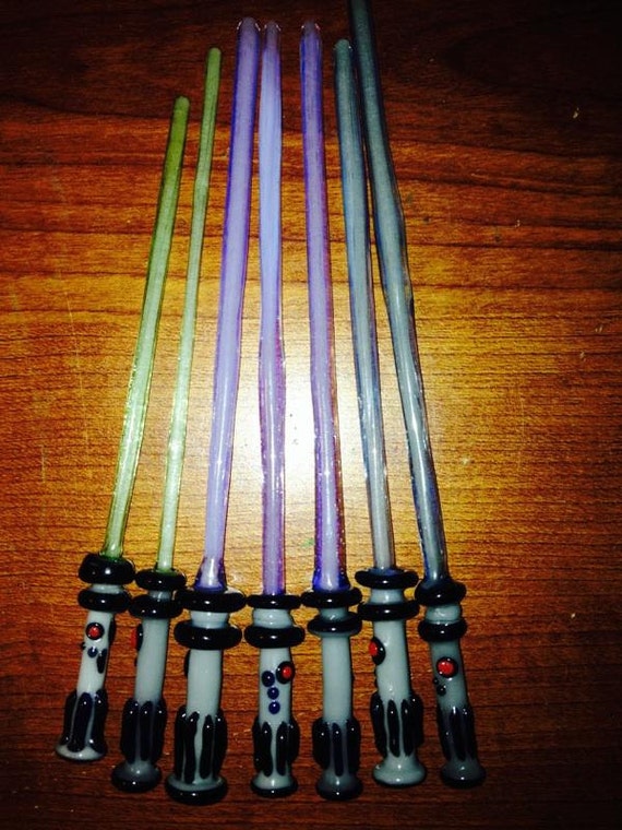 Glass Lightsaber Dab Tools Glow In The Dark UV Light by TheZomBri