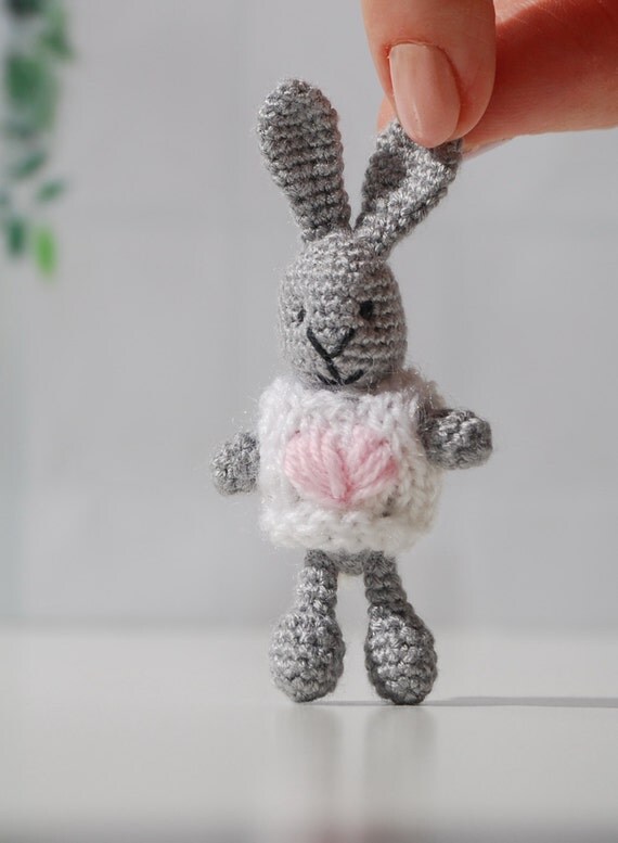 Amigurumi bunny plush bunny little bunny cute tiny bunny