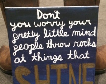 Taylor Swift lyric canvas painting