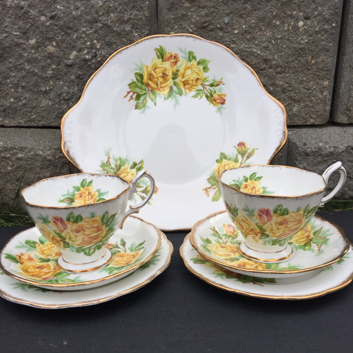 Royal Albert Yellow Tea Rose Vintage Teacup And By Cupandowl