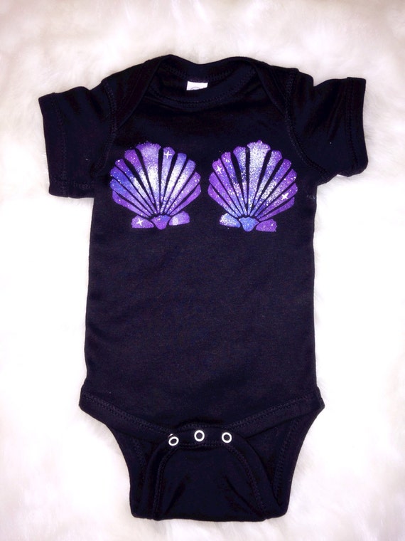 Baby Girl Mermaid Onesie Bodysuit Infant by TheLittleBohipstian