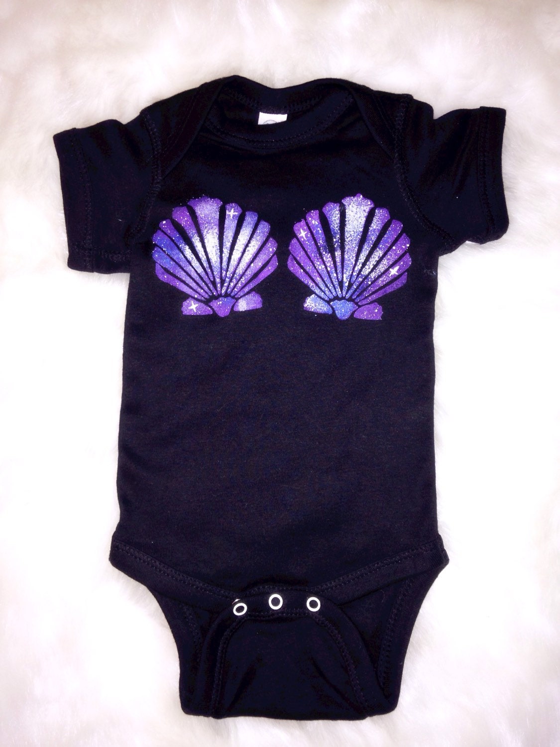 Baby Girl Mermaid Onesie Bodysuit Infant by TheLittleBohipstian