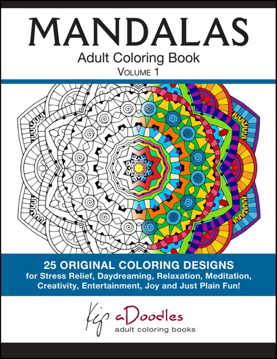 Mandalas To Color PRINTED BOOK Mandala Coloring Volume 1