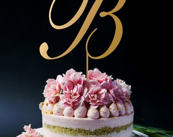 Wedding Cake Topper, Monogram Cake Topper, Name Initials, First Name, Last Name cake topper for Wedding, Birthday or Anniversay A142