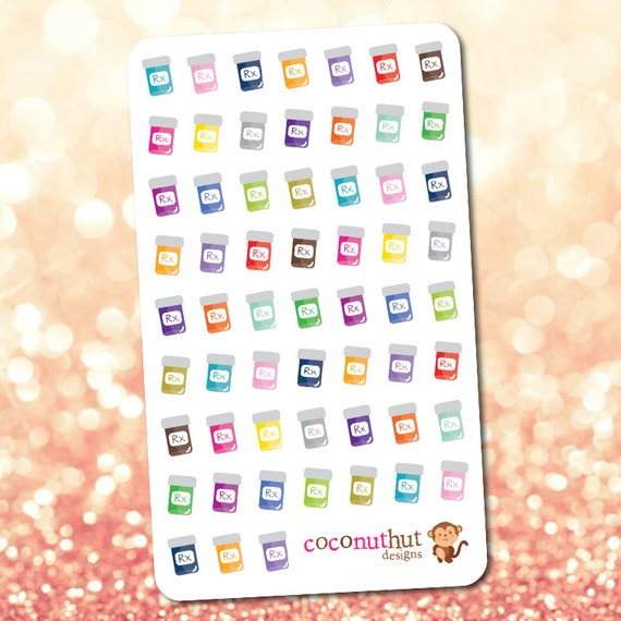 Medicine / Pill Bottle Planner Stickers