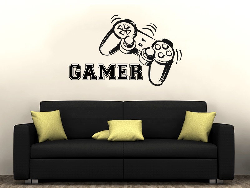 Gamer Wall Decal Vinyl Sticker Decals Game Controllers Gaming